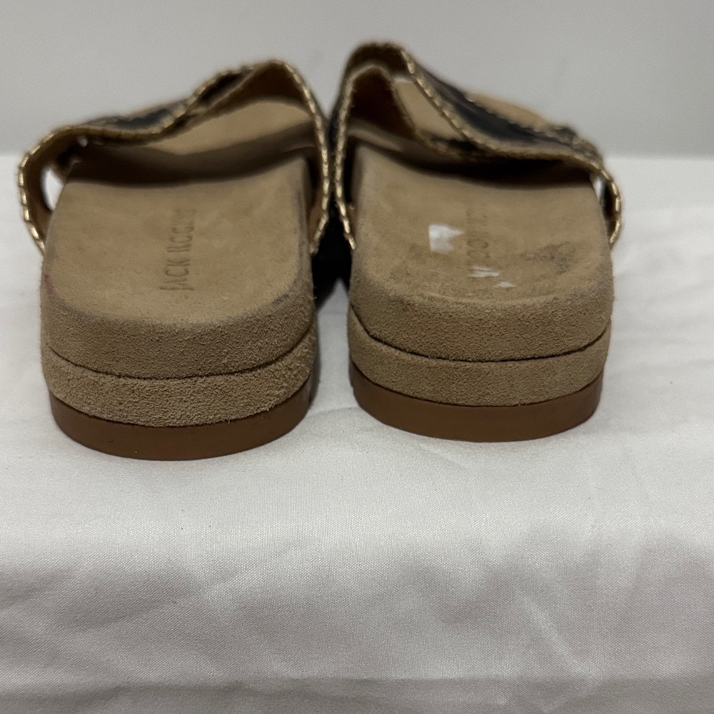 Jack Rogers Camouflage Sandals with Gold Trim - Picture 5 of 7